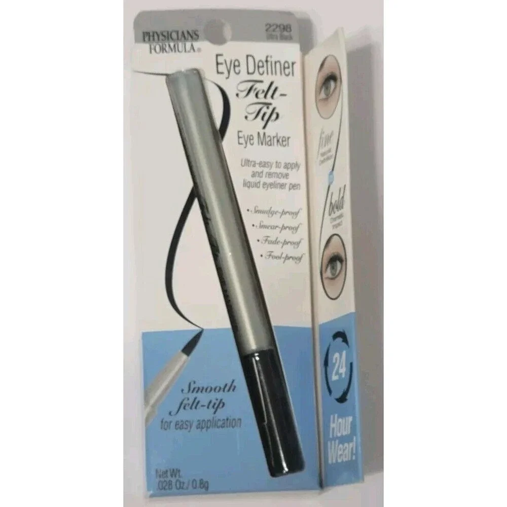 Physicians Formula Eye Definer Smooth Felt Tip Marker 2298 Ultra Black New